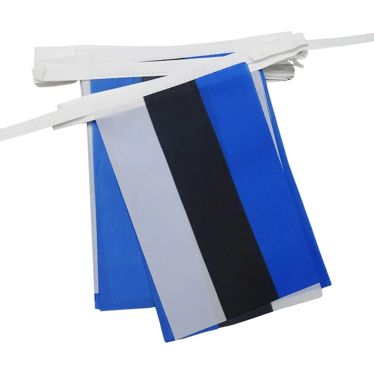 AZ FLAG - Fahnenkette Estland 6 Meter Mit 20 Flaggen - 21x14 cm - Estnische Girlande Flaggenkette 14x21 Cm