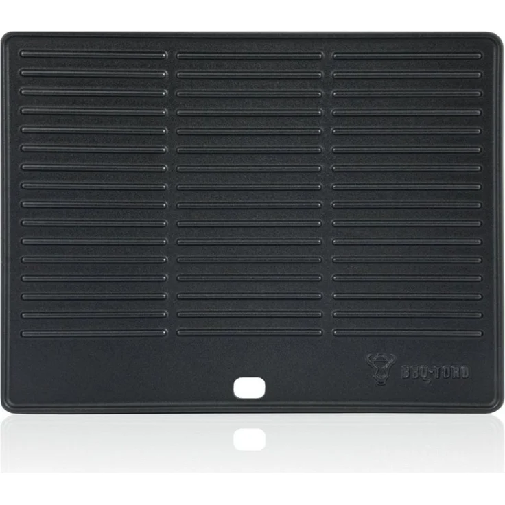 BBQ-Toro Grillplatte Gusseisen Grillplatte 40 x 31 cm, Wendeplatte, emailliert – Bild 1
