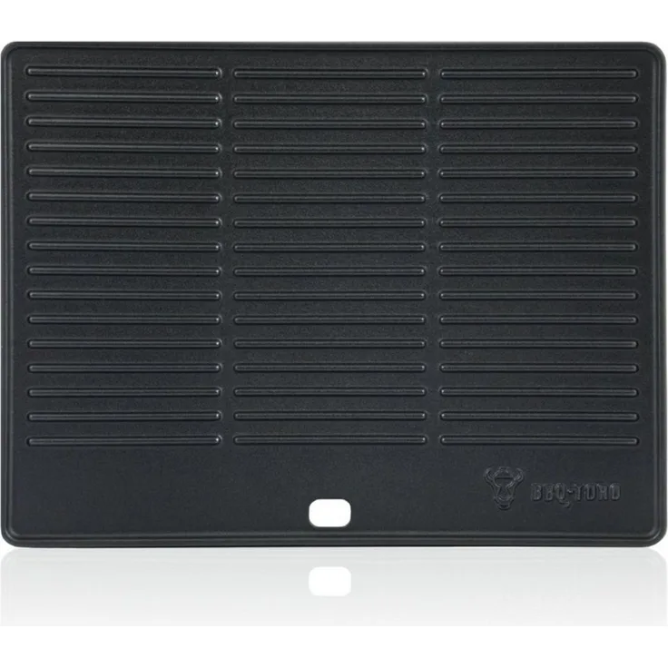 BBQ-Toro Grillplatte Gusseisen Grillplatte 40 x 31 cm, Wendeplatte, emailliert