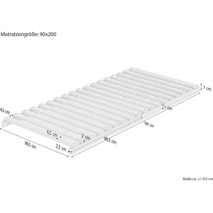 Lattenrost Lattenrost Metallfrei Stecksystem 90 x 200 cm, ERST-HOLZ – Bild 2