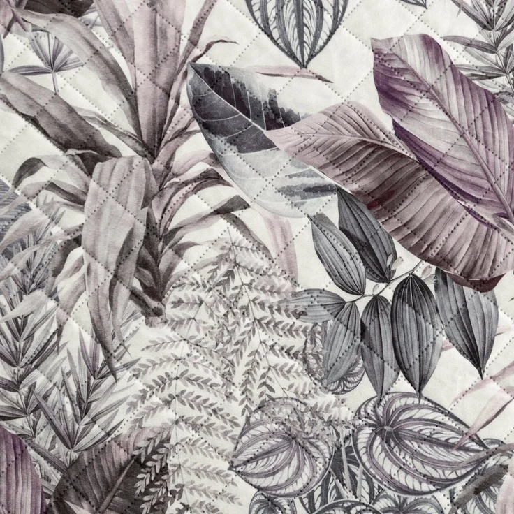 Designvolle Tagesdecke, modener Bettüerwurf DAVOS2 170X210 cm lila grau – Bild 2
