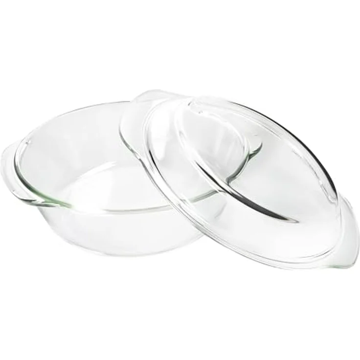 MamboCat Auflaufform Brat- & Backform 2L Deckel Auflaufform Ø23,5cm rund Glas, Glas – Bild 2