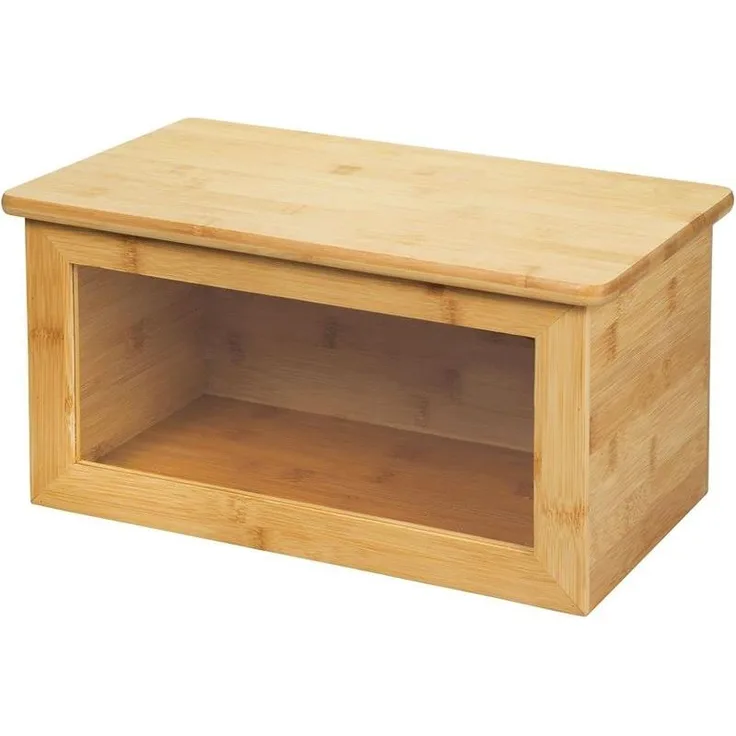 mDesign Brotkasten Brotbox Brotkorb Deckel Schneidebrett Sichtfenster Holz Braun