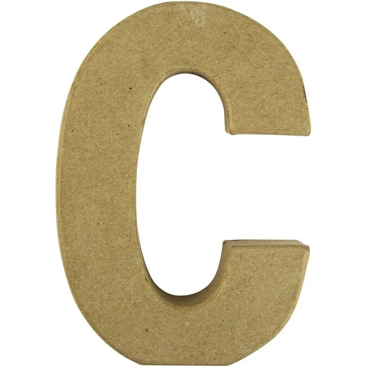 Pappmaché Buchstabe C FSC Recycled100%, 15x10,5x3cm – Bild 2