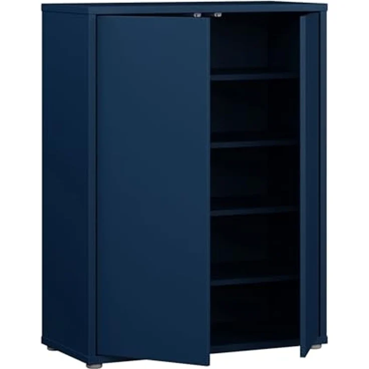 FORTE Schuhschrank Alice Springs, Schuhschrank, Platz für 15 Paar Schuhe, 2 Türen (B/H/T 74,5/99,1/34,9 cm) Stauraumschrank, Mehrzweckschrank, grifflose Front, Push to open – Bild 7