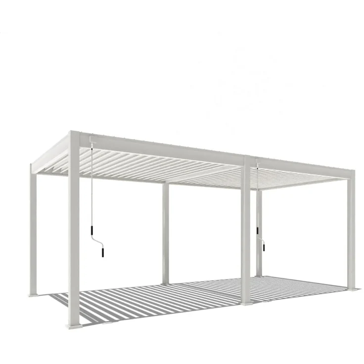 Weide Deluxe | Pergola Voll Aluminium freistehend | 3 x 6 M | Lamellendach weiß – Bild 1