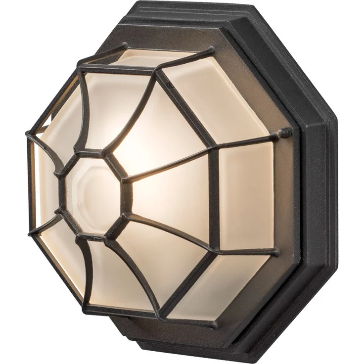 KONSTSMIDE No. 7091-750 Outdoor Wand- und Deckenleuchte E27 IP23 Schwarz Matt Opal – Bild 2