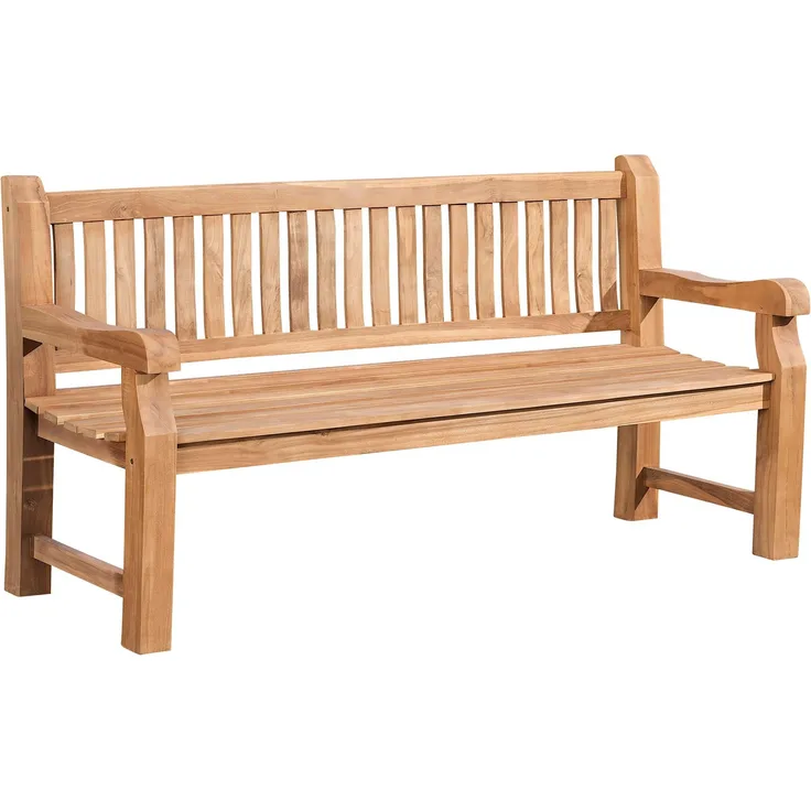 Gartenbank Teakbank DEGAD - Holz Teak 180x61x93 cm | Holzbank 180 Cm Gartenbank Sitzbank Mit Lehne Wetterfest Bank Garten Terrasse