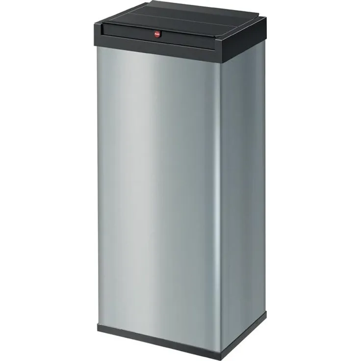 Hailo 'Big-Box Swing XL' Standmülleimer mit selbstschließendem Schwingdeckel, Stahlblech, 52 Liter, Silber