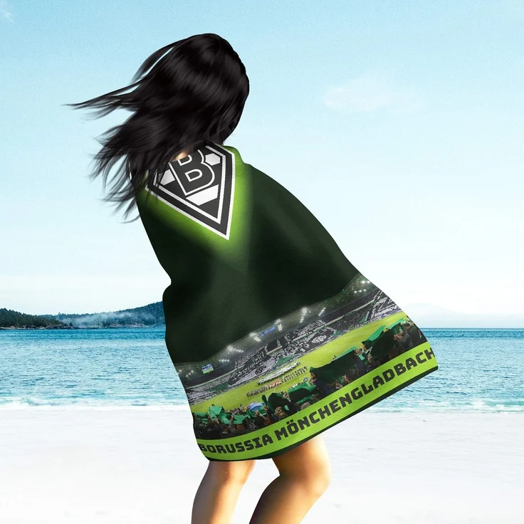 BERONAGE Strandtücher Borussia Mönchengladbach Badetuch Borussia Park 75x150 cm, 100% Baumwolle (1-St), Frottee in Velours-Qualität – Bild 3