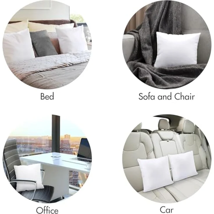 Utopia Bedding 2er Set Kissenfüllung 55x55 cm, Innenkissen Füllkissen Kopfkissen Sofakissen (Weiß) – Bild 8