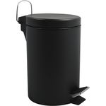 MSV Kosmetikeimer "Schwarz matt"" Mülleimer Treteimer Abfalleimer - 3 Liter – mit herausnehmbaren Inneneimer Grau