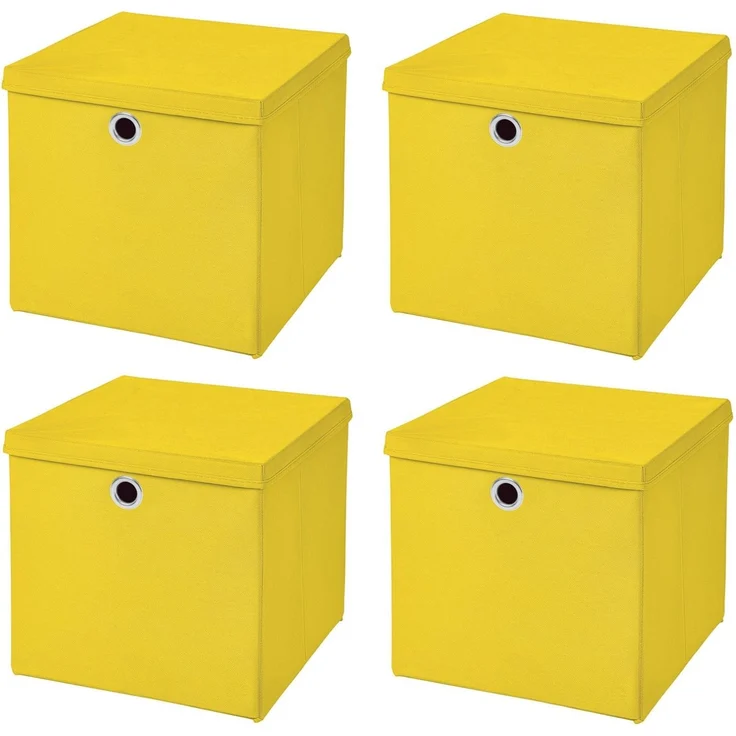 StickandShine Faltbox 4er SET 32 x 32 x 32 cm mit Deckel – perfekt für KALLAX - 19 Farben – Bild 1