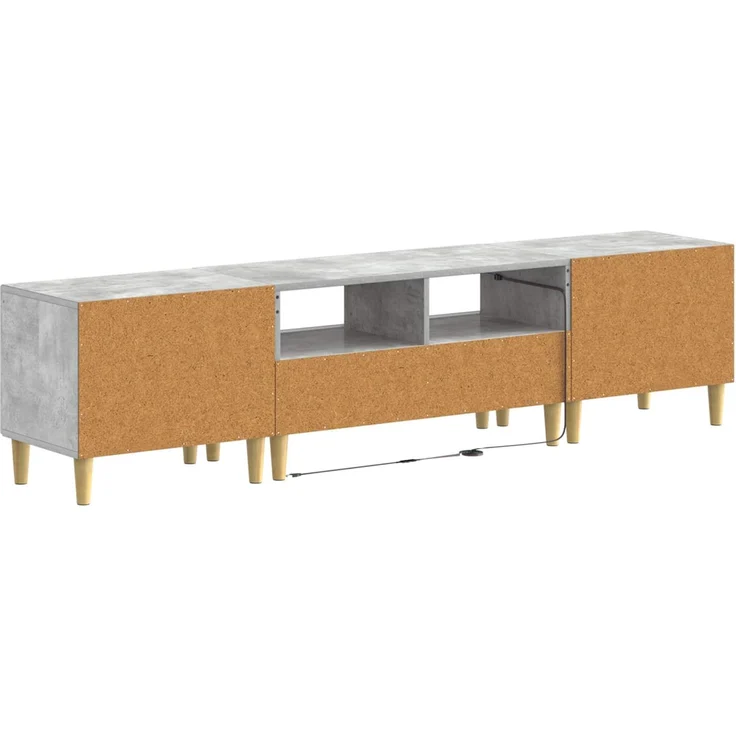 vidaXL 3-teiliges LED TV Regal DELFT Betongrau Holzwerkstoff 3416761 – Bild 6
