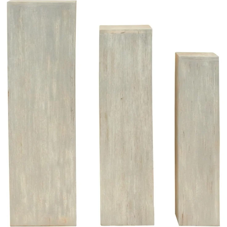 Oriental Galerie Blumenhocker Holz Säule Viereckig Podest grauwash klein 65 cm (1 St) – Bild 7