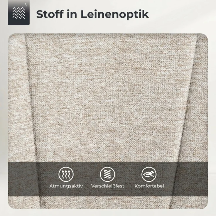 Barhocker 2er Set Drehbar Barstuhl mit Armlehnen und Rückenlehne für Küche--Beige--53.5x46x103cm--YOUDENOVA – Bild 6