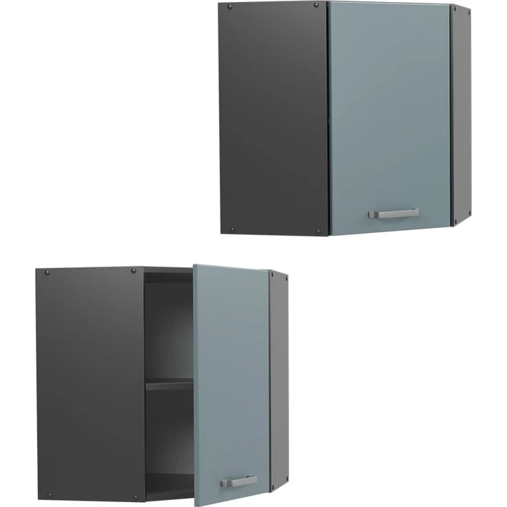 Eckhängeschrank R-Line Blau-Grau 57 cm Vicco – Bild 5