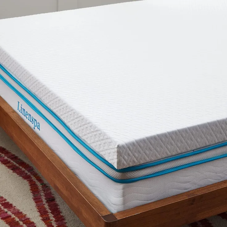 Linenspa 10cm Matratzen-Topper mit kühlendem Gel-Memory-Foam und waschbarem Reißverschlussbezug, 180x200 cm
