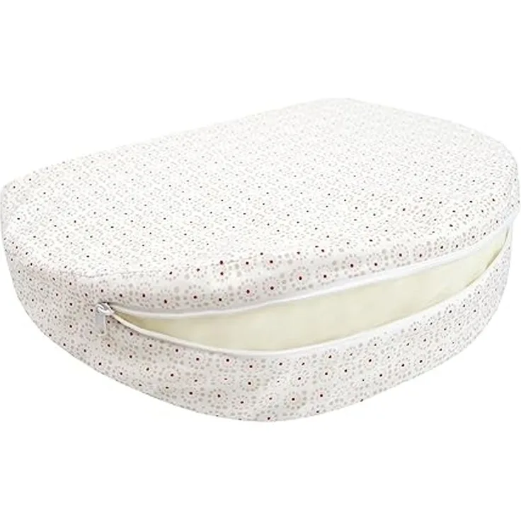 Chicco Boppy Wedge Schwangerschaftskissen, kompakt, maschinenwaschbar, Unterstützung für Bauch, Beine, Hüften und Rücken, für alle Phasen der Schwangerschaft, helle Farbe (Spiral)