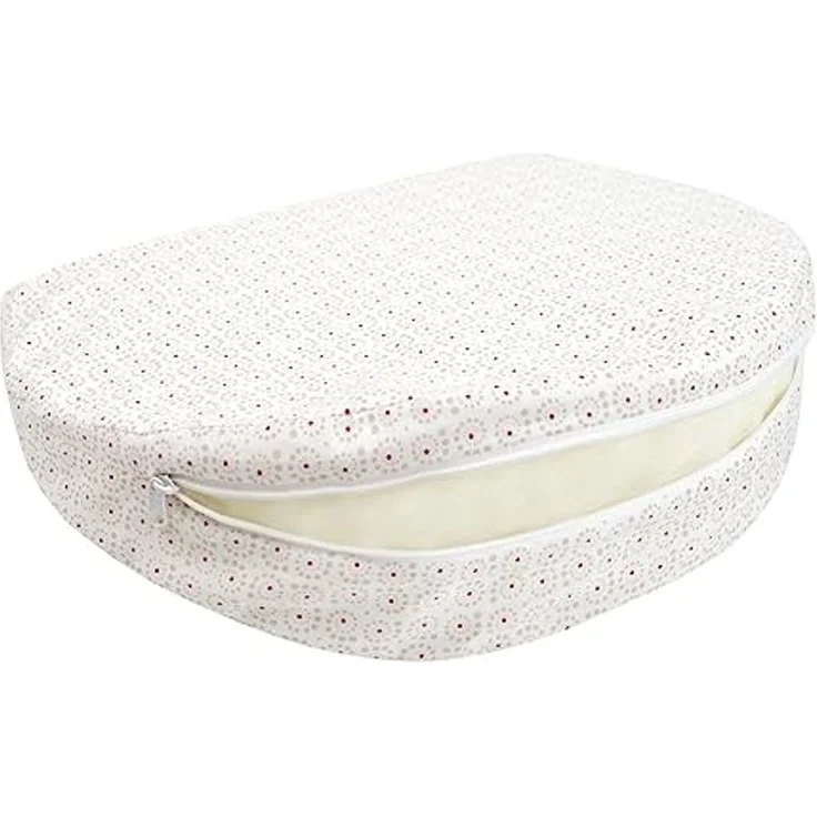 Chicco Boppy Wedge Schwangerschaftskissen, kompakt, maschinenwaschbar, Unterstützung für Bauch, Beine, Hüften und Rücken, für alle Phasen der Schwangerschaft, helle Farbe (Spiral) – Bild 1