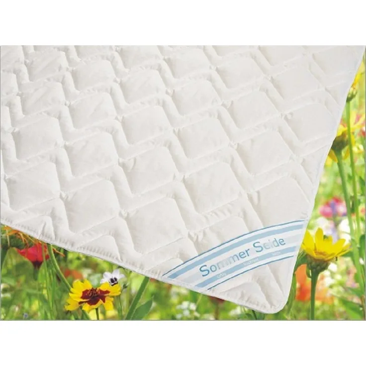 Garanta Naturfaserbettdecke Wildseide Sommer Bettdecke Steppdecke Silk-Wash GOA Bezug 100% BW, hautsympathisch - luftig - leicht - kochfest