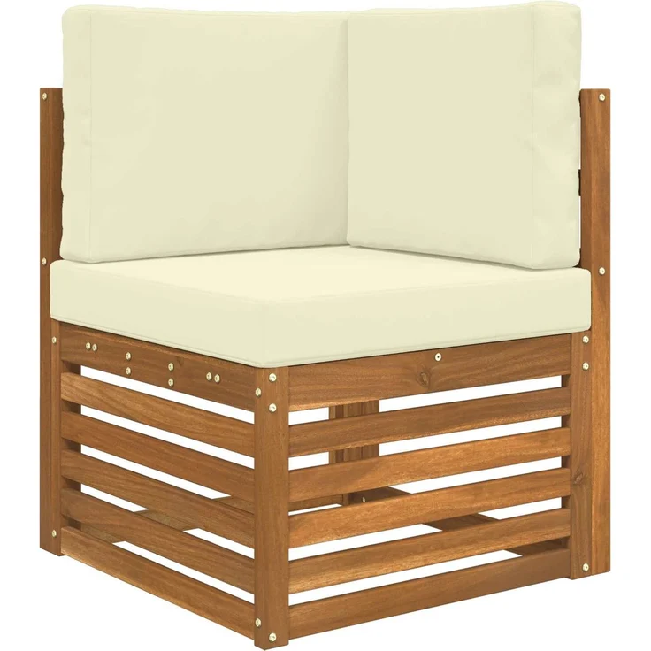 vidaXL Outdoor-Sofagarnitur 6 stk. 6-Sitzer Natur und Creme 3384761 – Bild 3
