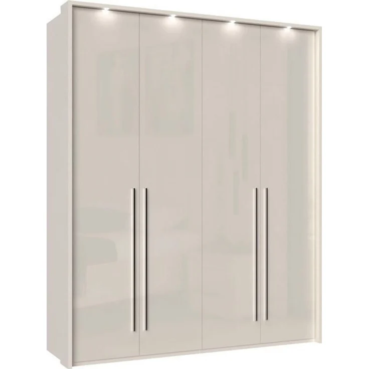 Places of Style Kleiderschrank Piano beige, UV lackiert, Hochglanzfronten, mit Beleuchtung – Bild 4