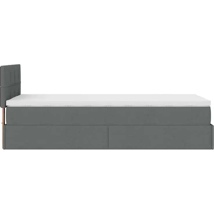vidaXL Ottomane Bett mit Matratze & LEDs Dunkelgrau 90x200 cm Stoff 3312278 – Bild 10