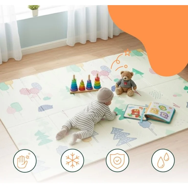 Relaxdays Faltbare Spielmatte mit Motiv – Bild 3