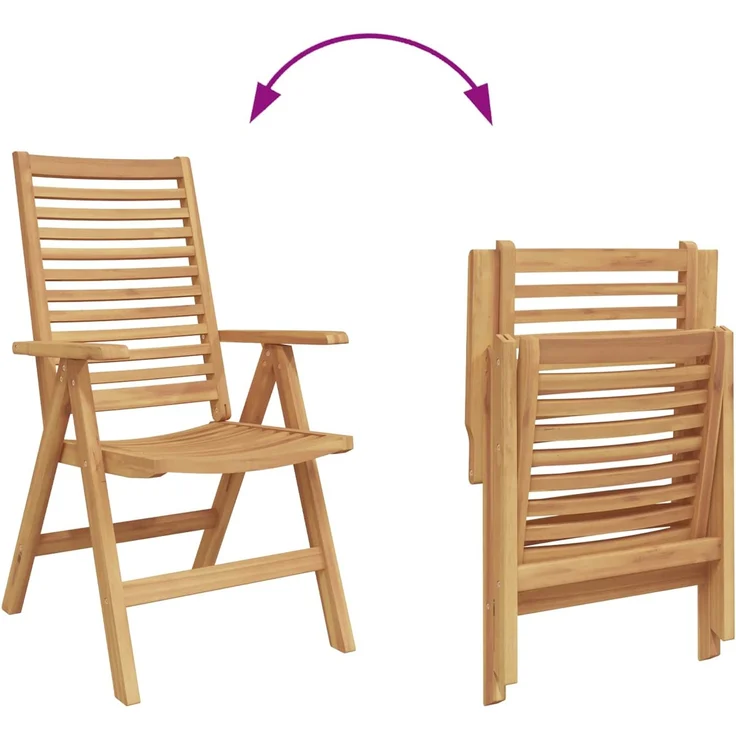 vidaXL Stuhl 6 pcs Braun 64,5 x 52 x 108 cm Massivholz Teak 3376032 – Bild 6