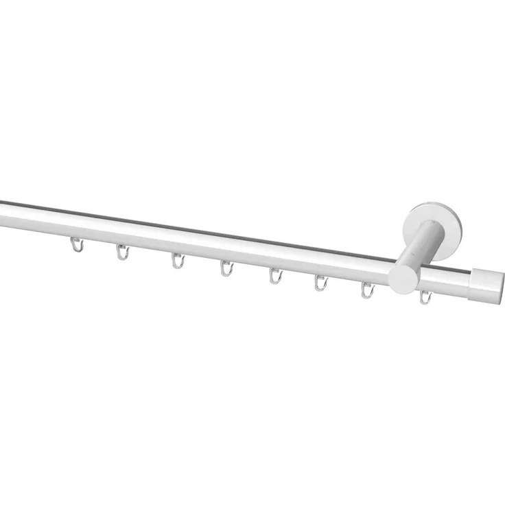 Garduna Gardinenstange Ø 20mm Innenlauf Komplettset inkl. X-Gleiter in Profilfarbe, 1-läufig, kürzbar, Metall, 2-lauf, 1-lauf, Gardinenstange, 20mm, Innenlauf, Gardinenschiene – Bild 1
