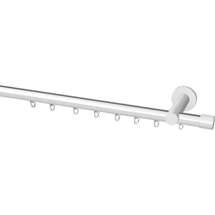 Garduna Gardinenstange Ø 20mm Innenlauf Komplettset inkl. X-Gleiter in Profilfarbe, 1-läufig, kürzbar, Metall, 2-lauf, 1-lauf, Gardinenstange, 20mm, Innenlauf, Gardinenschiene