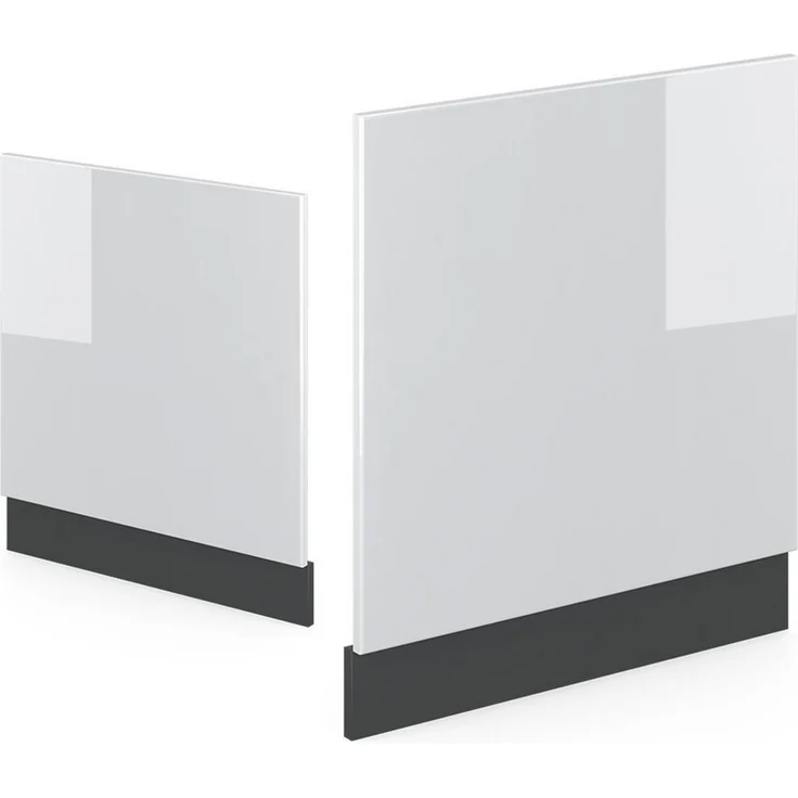 Frontblende R-Line Weiß Hochglanz 60 cm ohne Arbeitsplatte Vicco – Bild 3