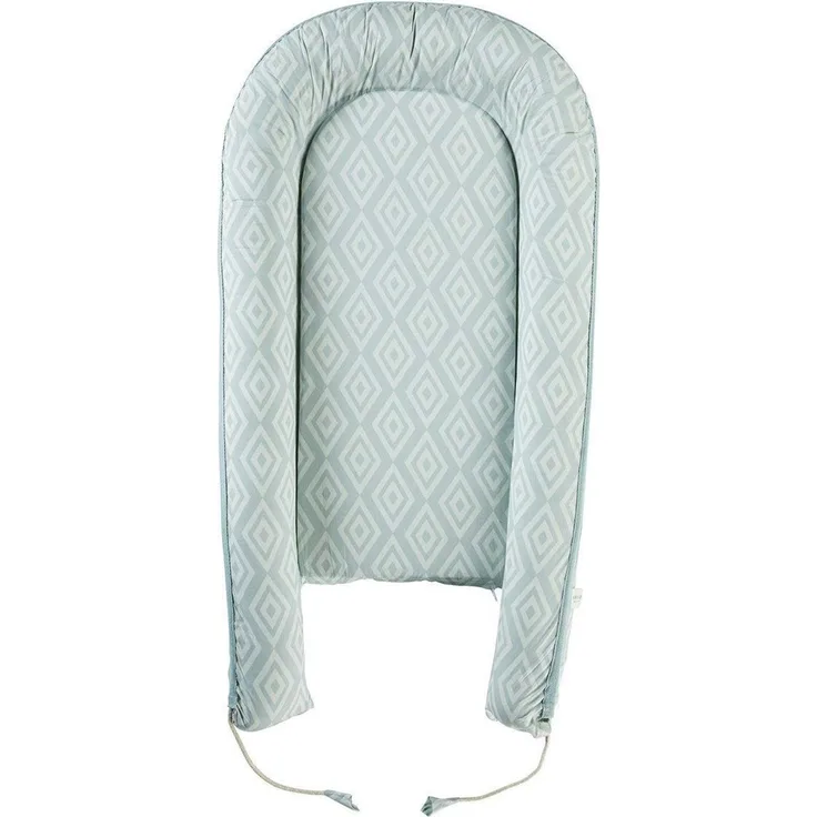 Bio Babynest Nestchen 100% Bio-Baumwolle (kbA), Kapok und Naturkautschuk, Maße 105x55 cm, Mint