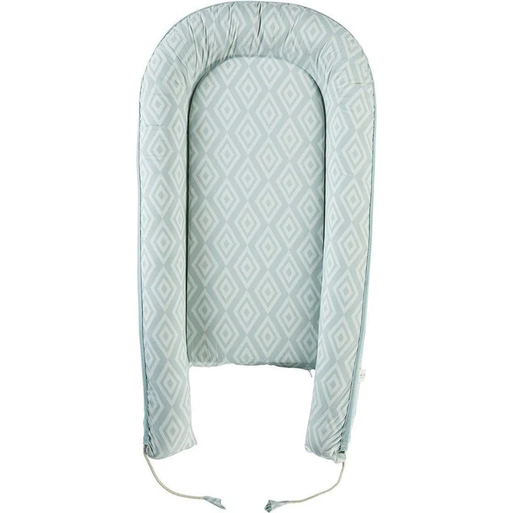 Bio Babynest Nestchen 100% Bio-Baumwolle (kbA), Kapok und Naturkautschuk, Maße 105x55 cm, Mint