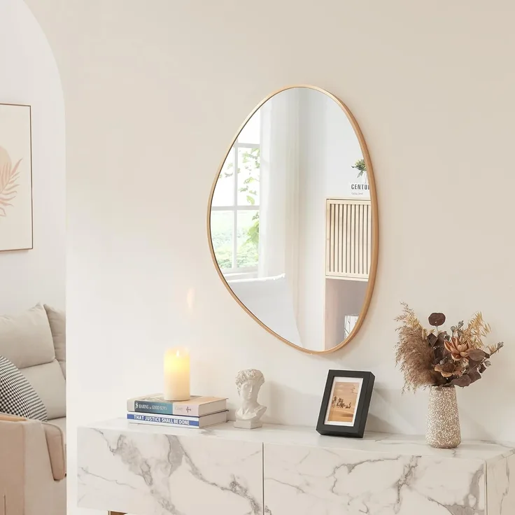 Wandspiegel Lardkapihond 75x53 cm Goldfarben [en. casa]