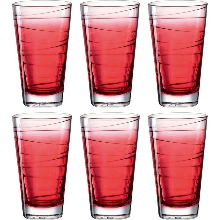 LEONARDO Longdrinkglas VARIO STRUTTURA, 6-tlg, Glas, 280 ml, 6-teilig – Bild 1