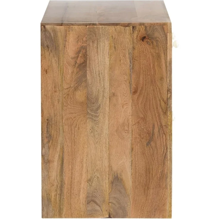 Waschtisch 130 cm Massivholz Mango braun Woodkings Delhi Waschbeckenunterschrank Bad-Unterschrank Doppelwaschtisch 130x75x50 cm Boho Landhausstil – Bild 7