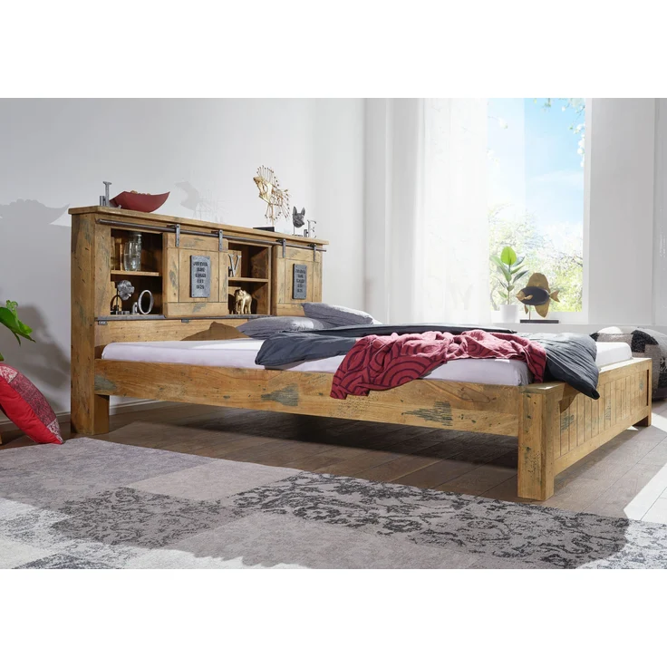 Bett Mango 180x200x105 natur lackiert RAILWAY #143 – Bild 3