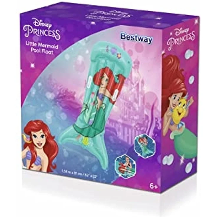 Bestway Luftmatratze Little Mermaid, Vinyl blau, 158x81 cm – Bild 3