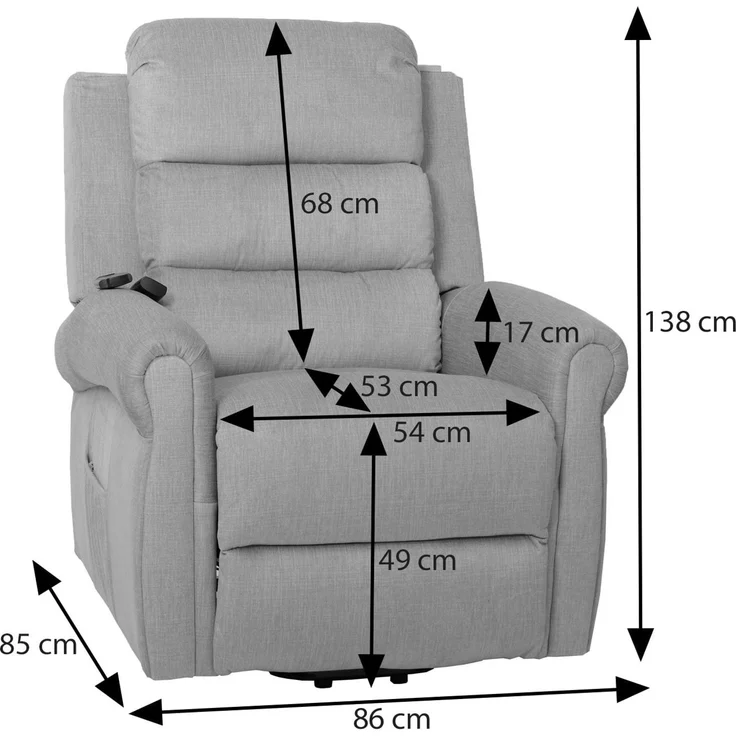 Fernsehsessel HWC-K63, Relaxsessel, Liegefunktion Aufstehhilfe Massage Heizfunktion, Stoff (220g/m²) Cord ~ creme-weiß – Bild 4