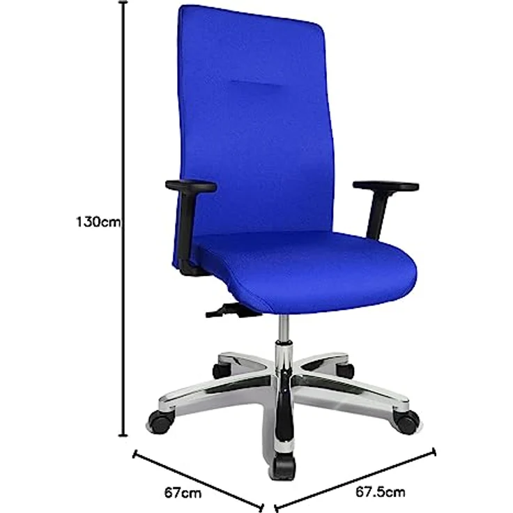 Chefsessel Schwerlast-Bürodrehstuhl BIG STAR 20 blau bis 150 kg – Bild 3