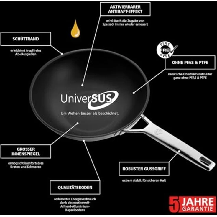 Schulte-Ufer Wokpfanne Astral 28 cm – Bild 6