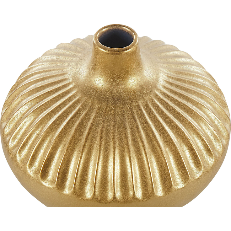 Dekovase CERCEI Steinzeug 20 cm Gold – Bild 4