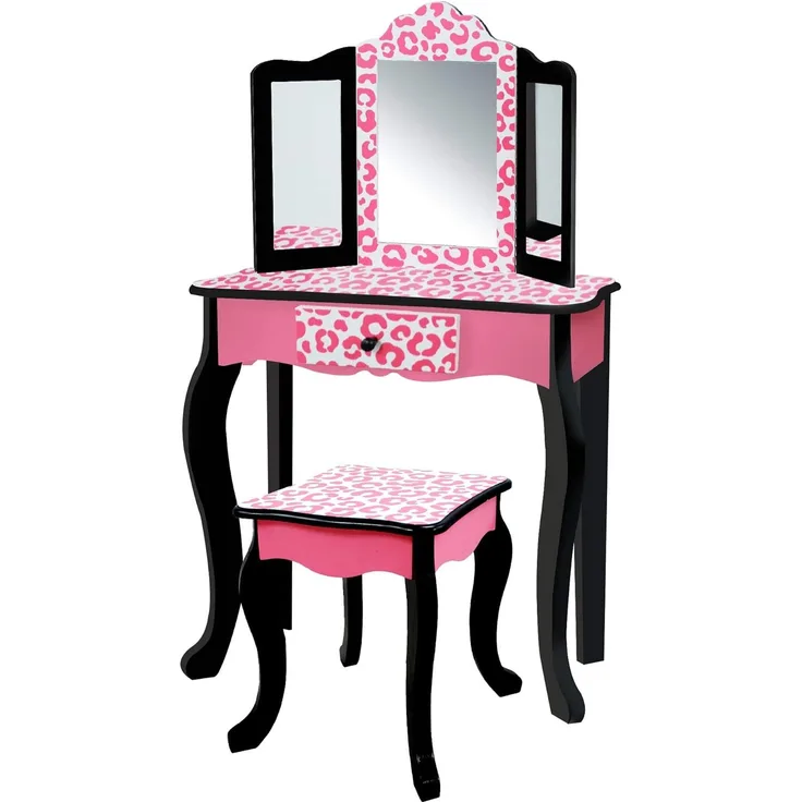 Teamson Kids Schminktisch rosa/schwarz