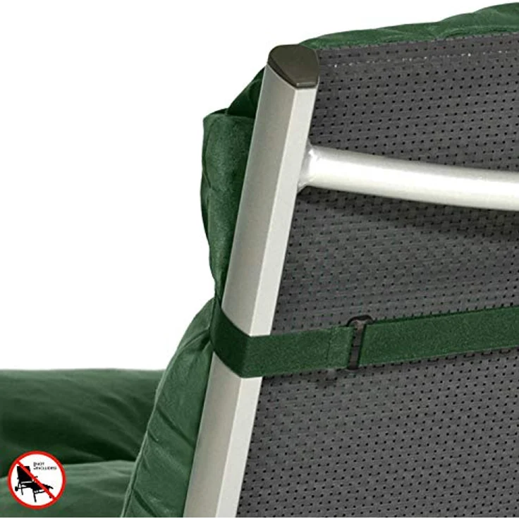 Beautissu Liegenauflage 2X Auflage Sonnenliege Deckchair Flair RL, 190x60x8 cm, Dunkelgrün, 2X Polster für Sonnenliege Liegestuhl Auflage für Gartenmöbel – Bild 4