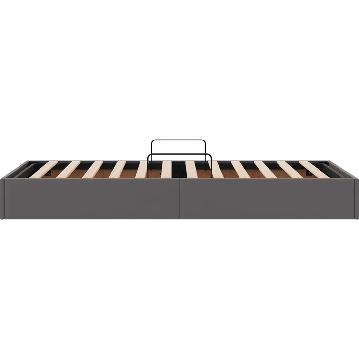 vidaXL Ottoman Bettgestell mit Speicher Grau 100 x 200 cm Kunstleder 3442760 – Bild 8