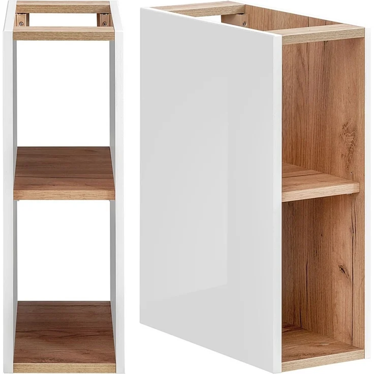 Waschtischunterschrank 141cm mit 4 Auszügen TOSKANA-56 in Hochglanz weiß B/H/T ca. 141/59,5/46 cm – Bild 5