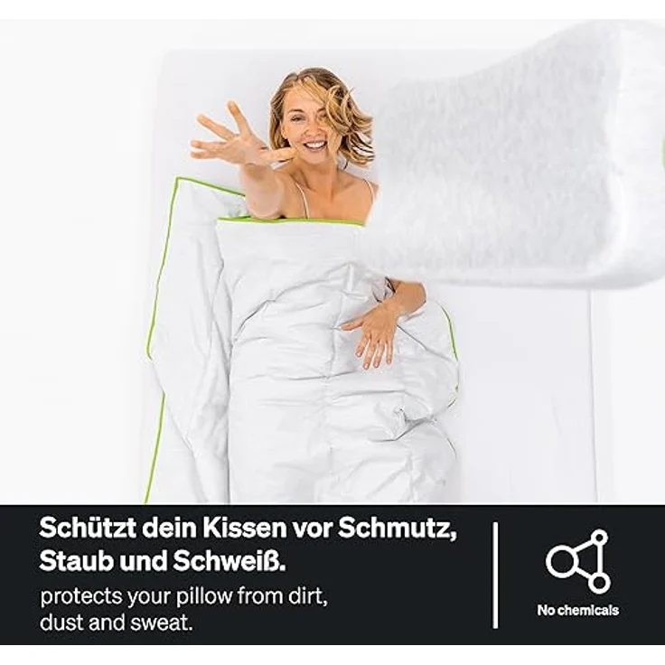 BLACKROLL® Pillow CASE Jersey, Kissenbezug 30x50 cm für Recovery Pillow, weicher Kopfkissenbezug aus hochwertiger Baumwolle, formstabile Kissenhülle ohne Faltenbildung, Anthrazit – Bild 8