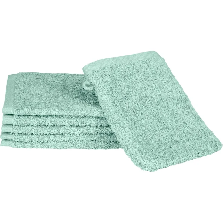 Ross Premium Uni Handtücher Boucle | Waschhandschuh 16x22 cm | eukalyptus